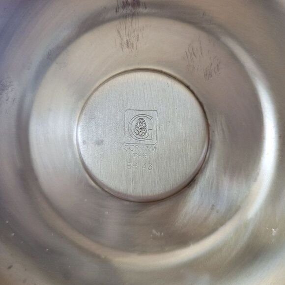 Vintage Gorham Round Brass Candle Holder - Picture 6 of 9
